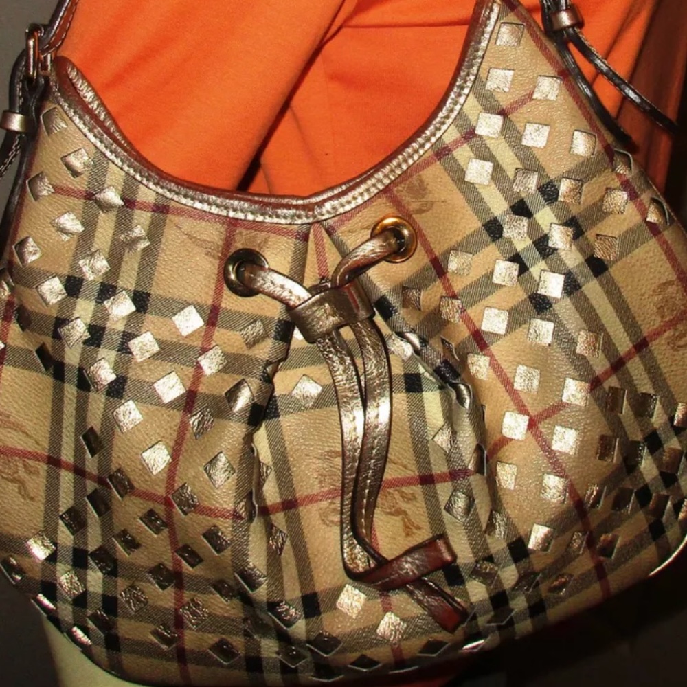 AUTHENTIC BURBERRY NOVA CHECK PERFORATED BAG